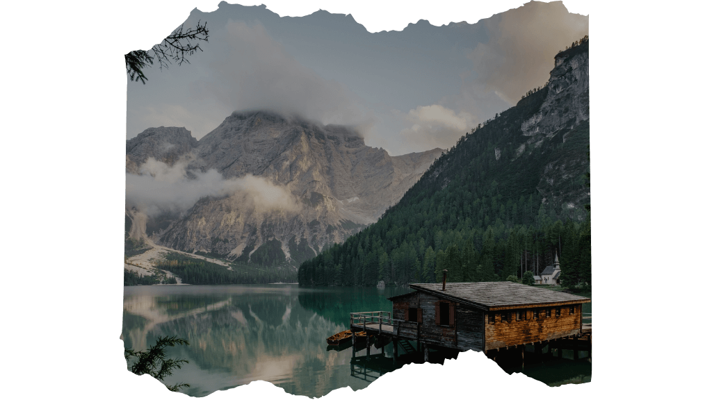 cabin on a lake